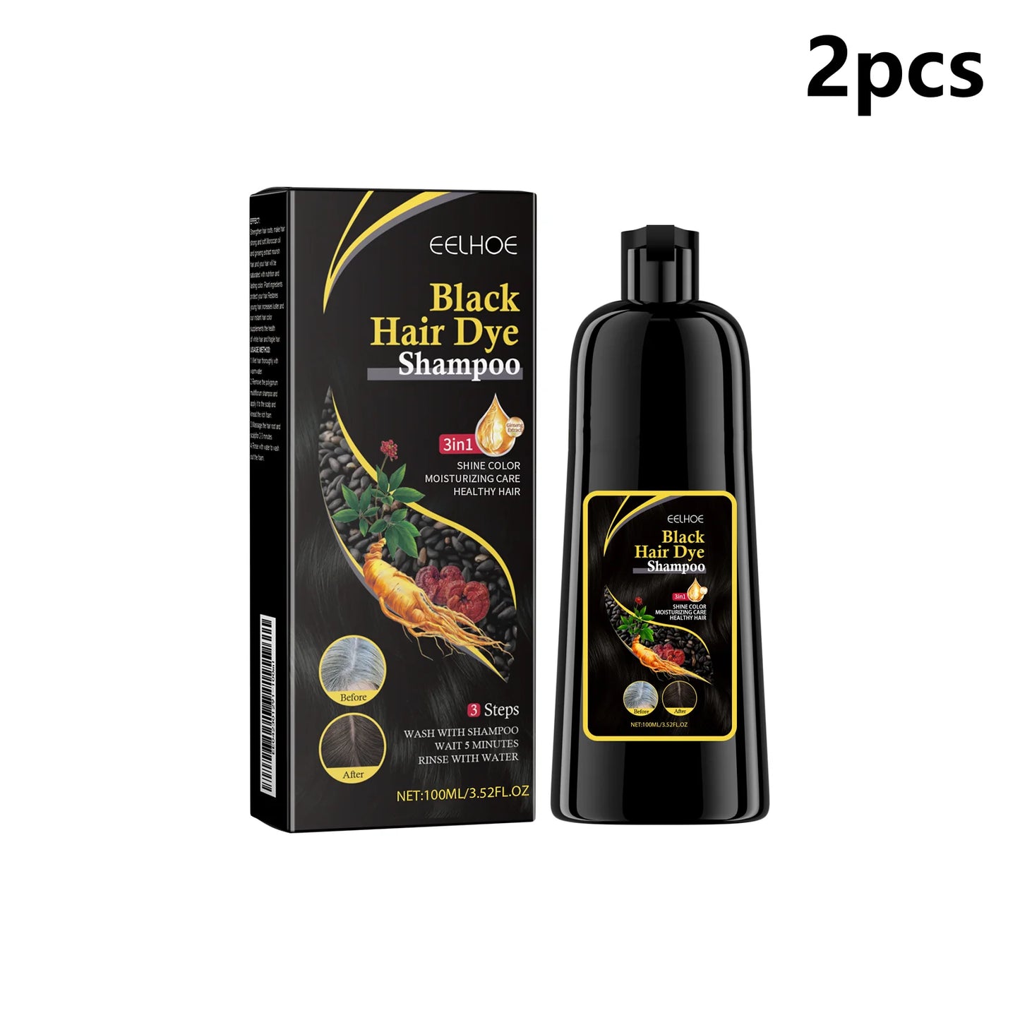 EELHOE Herbal Hair Darkening Shampoo | Polygonum & Ginseng