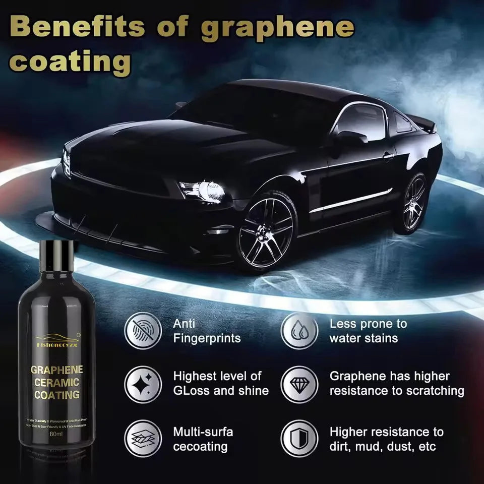 Advanced Graphene Ceramic Coating Self Cleaning Effect Ultra High Gloss 10+ Years Protection Extremely Hydrophobic Anti Scratch Peaceful Pleasures Health and Wellness