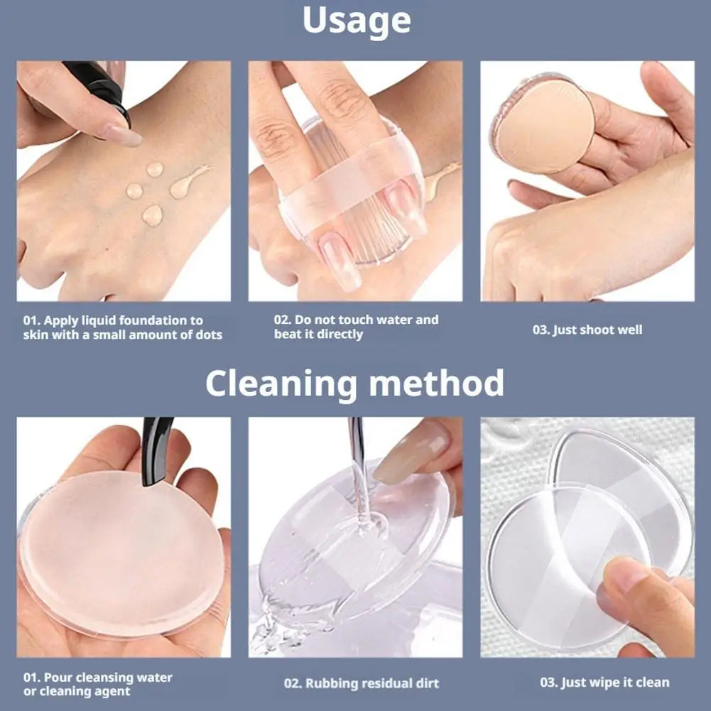 Silicone Powder Puff – Washable Jelly Makeup Sponge Applicator