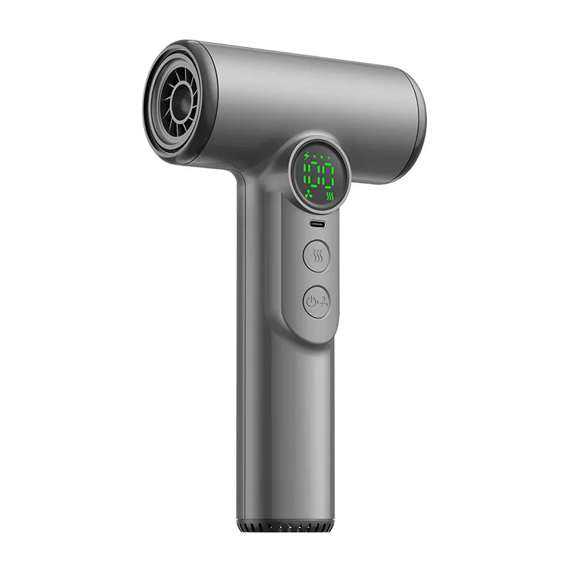 Cold/Hot Air Wireless Hair Dryer With Usb Charging And Fast Drying For Children/Dormitories/Travel Essential Wireless Hair Dryer Peaceful Pleasures Health and Wellness Advanced Grey