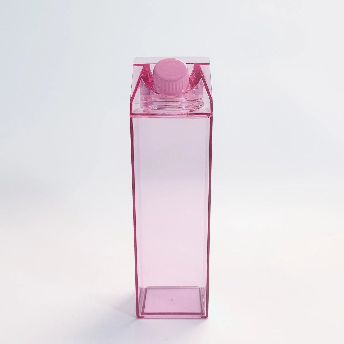 500ML 17OZ Plastic Clear Convenience Bottle New Reusable Juice Transparent Sport Leakproof Cup Box Milk Drinking Water Home Peaceful Pleasures Health and Wellness Pink 500ML