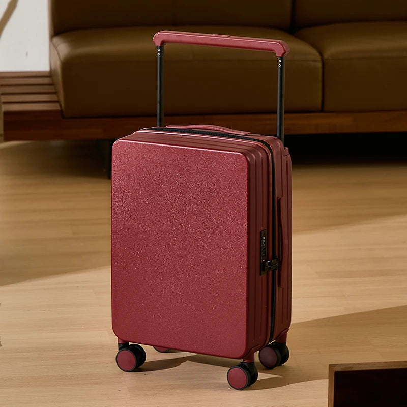 Wide Handle Travel Suitcase - Carry-On Luggage Trolley Case for Men And Women 20 24 26 Inch - Durable Men's And Women's Suitcase Peaceful Pleasures Health and Wellness Red 24 and 26 inch