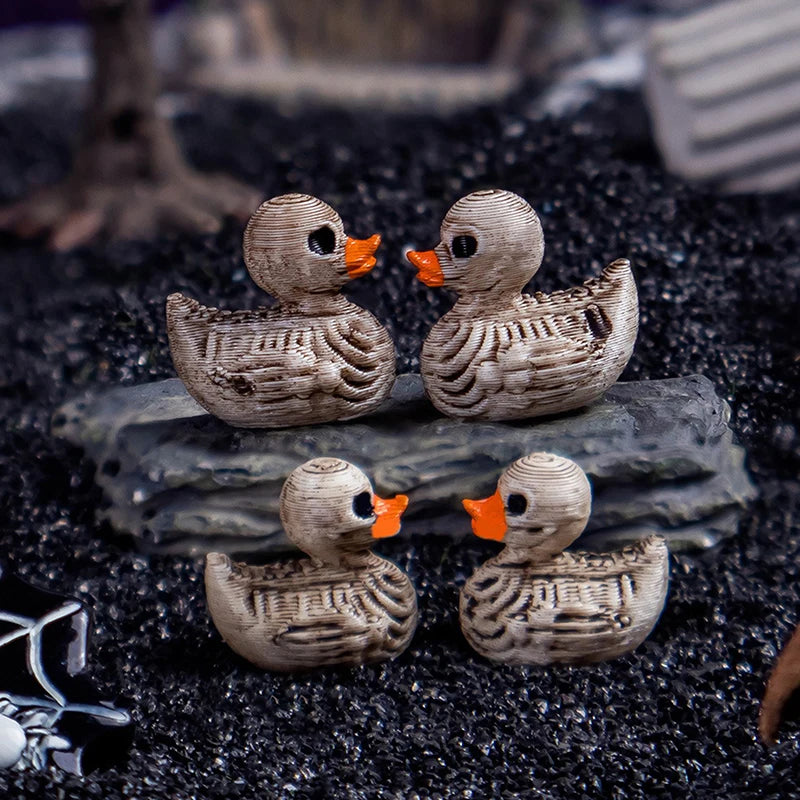 5-Pack Halloween Resin Duck Miniatures | Spooky Mini Figurines