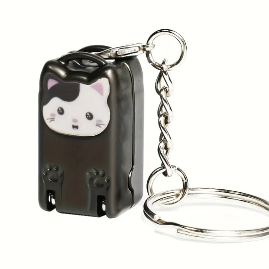 Kitten Keychain Rotary Nail Clipper – Foldable Stainless Steel Rotary Nail Clipper Peaceful Pleasures Health and Wellness