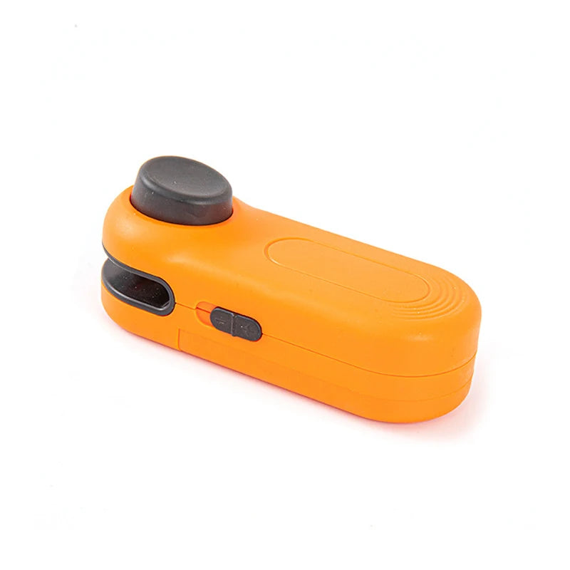 Mini Heat Sealer Plastic Bags Heat Sealing Machine Food Storage Packaging Bag Sealer Portable Handheld Plastic Bag Heat Sealer Peaceful Pleasures Health and Wellness Orange