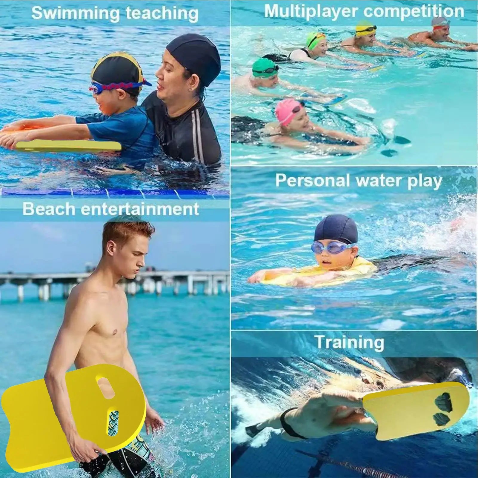 Children Swimming Board U Shape Training Aid Board Children Swimming Exercise EVA Float Back Lightweight Float Equipment Peaceful Pleasures Health and Wellness