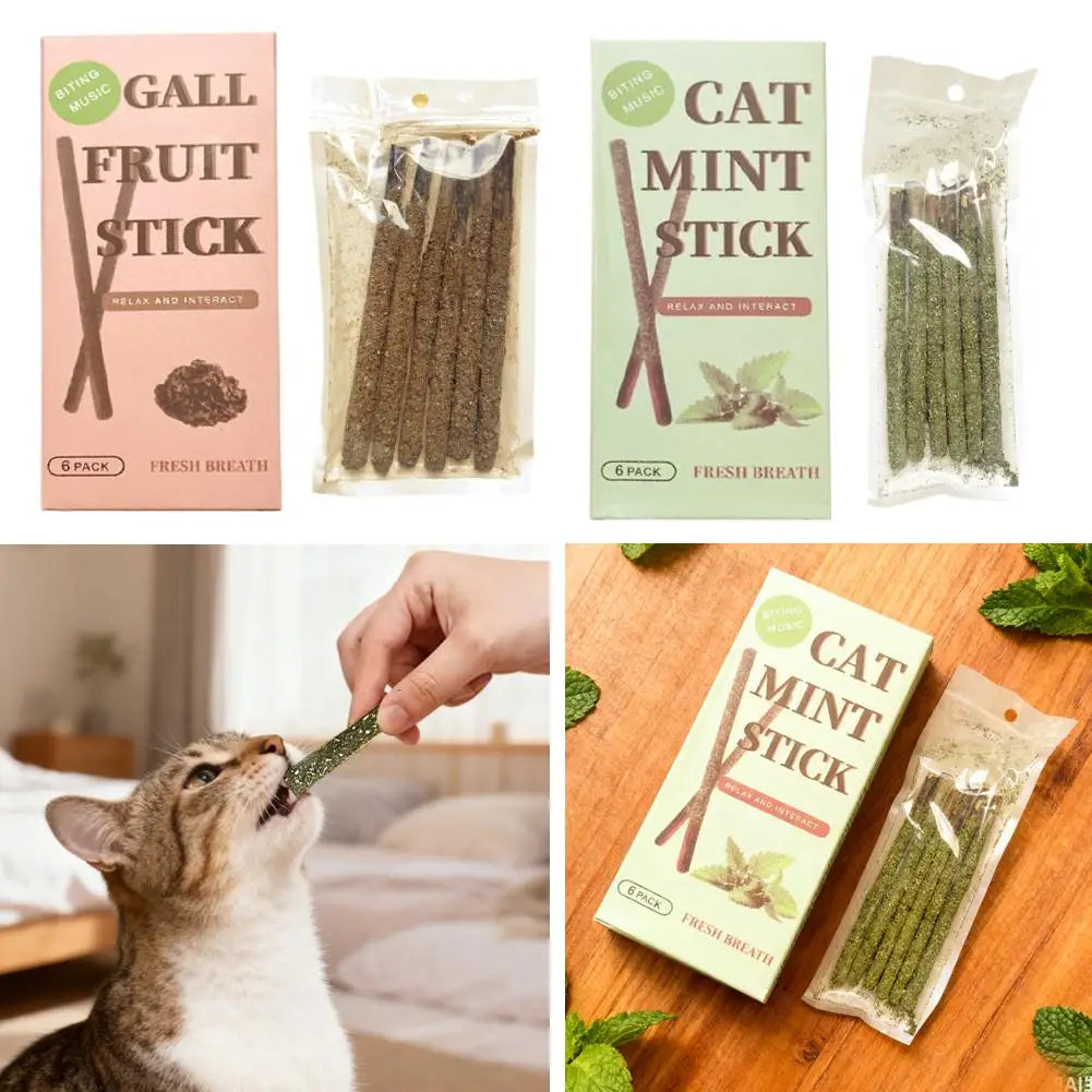 6-Pack Silvervine Matatabi Cat Chew Sticks | Dental & Play Toy
