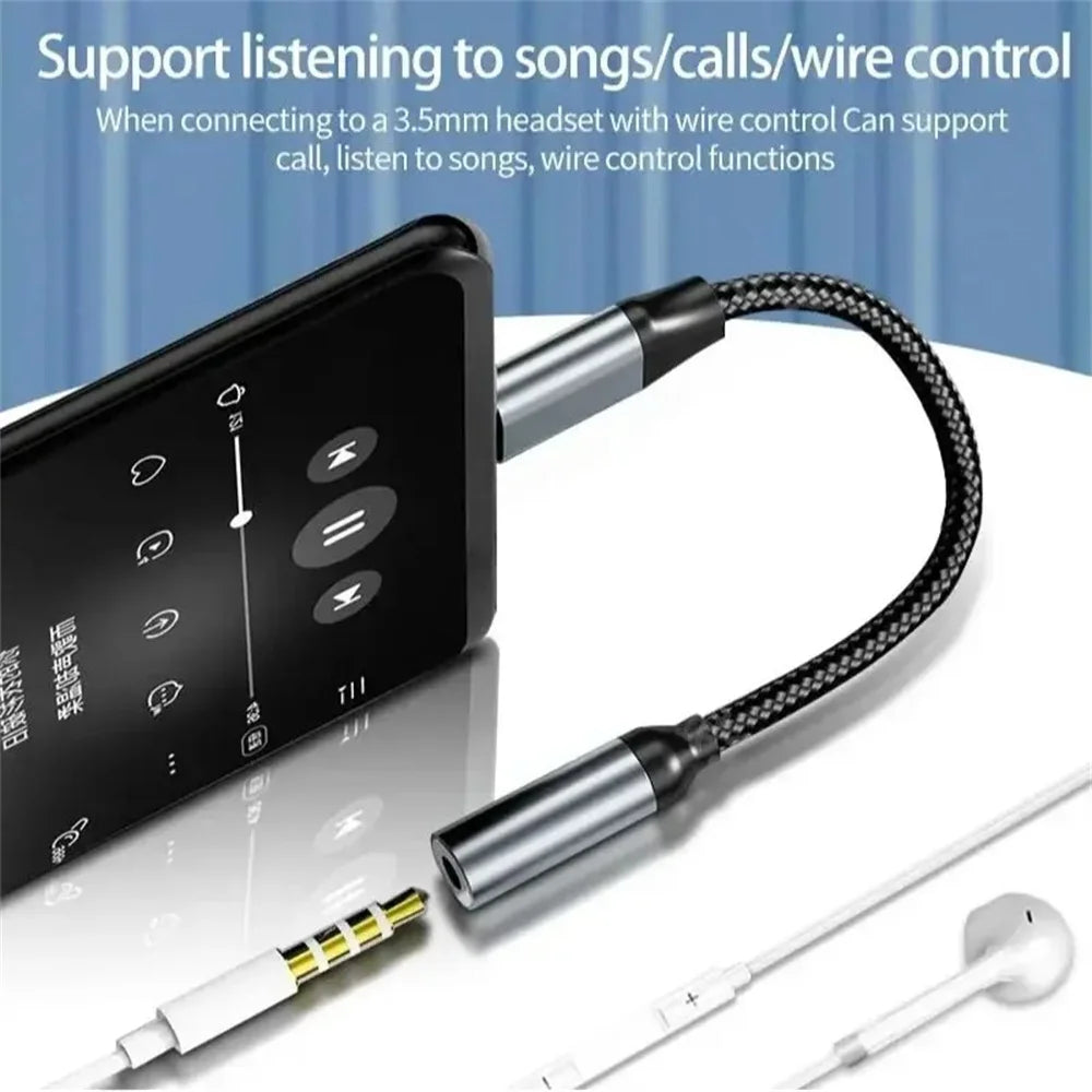 USB-C to 3.5mm Audio Adapter | iPhone 15, Samsung S24, Xiaomi