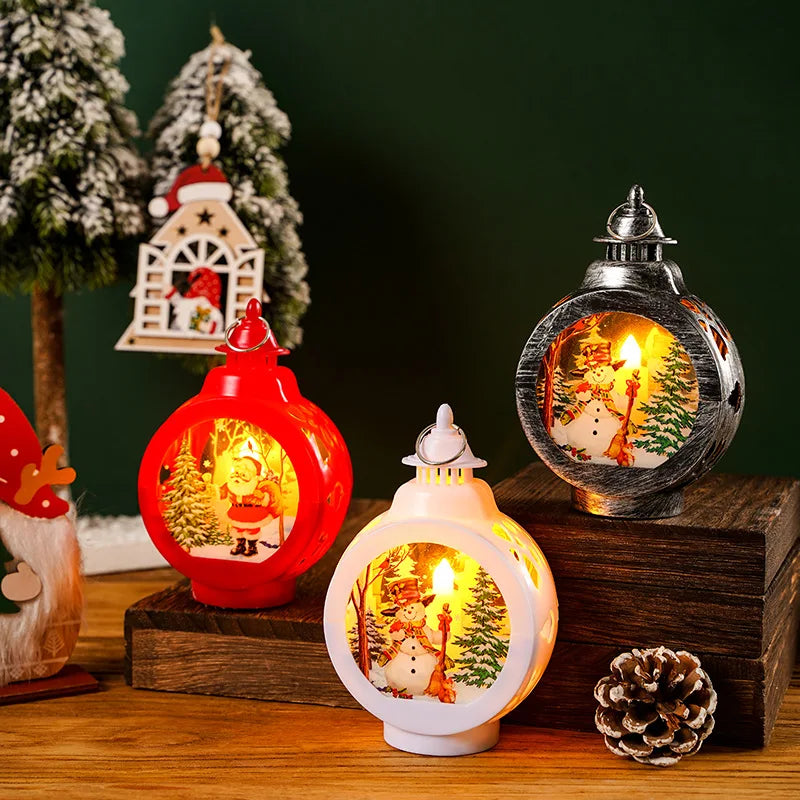 Christmas Decorations Santa Claus Glowing Night Light Window Display Christmas Tree Pendant Christmas Gift Christmas Ornaments Peaceful Pleasures Health and Wellness