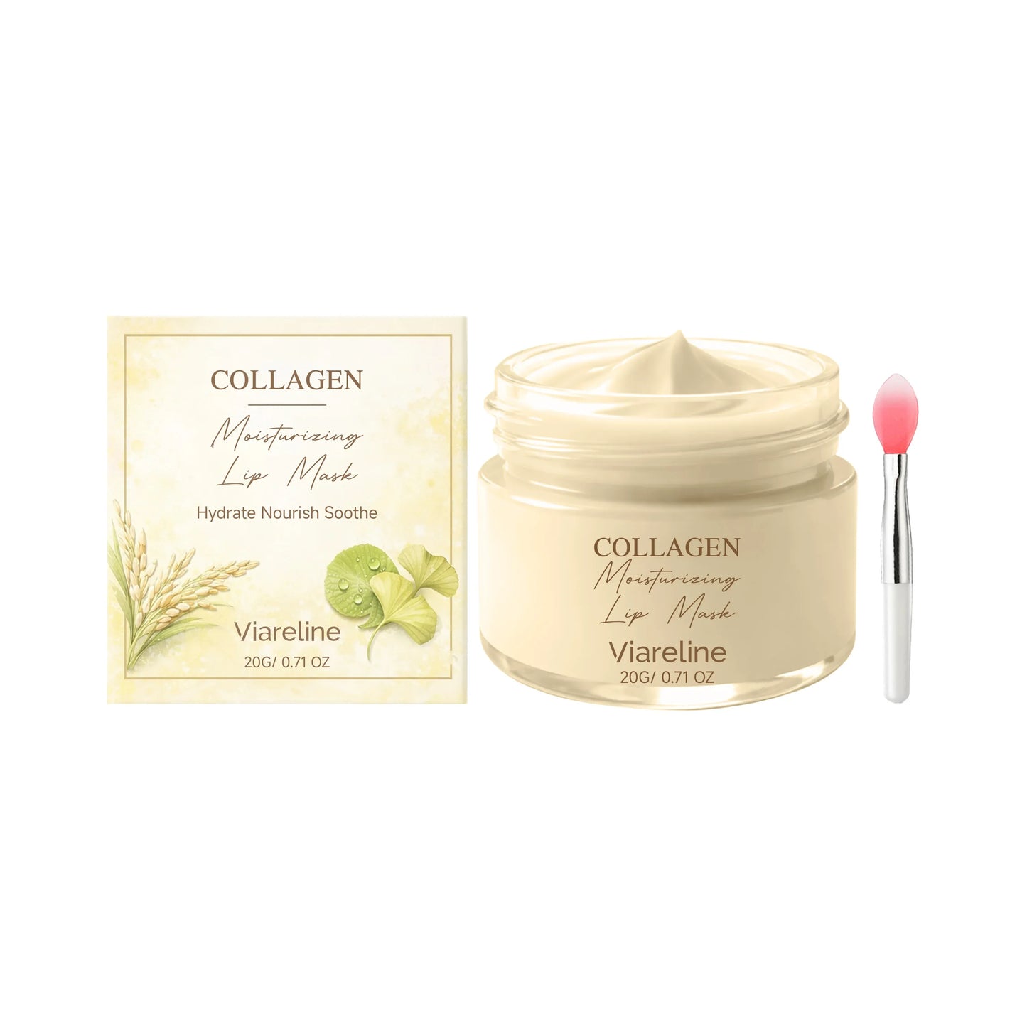 Viareline Collagen Hydrating Lip Mask + Applicator | 20g