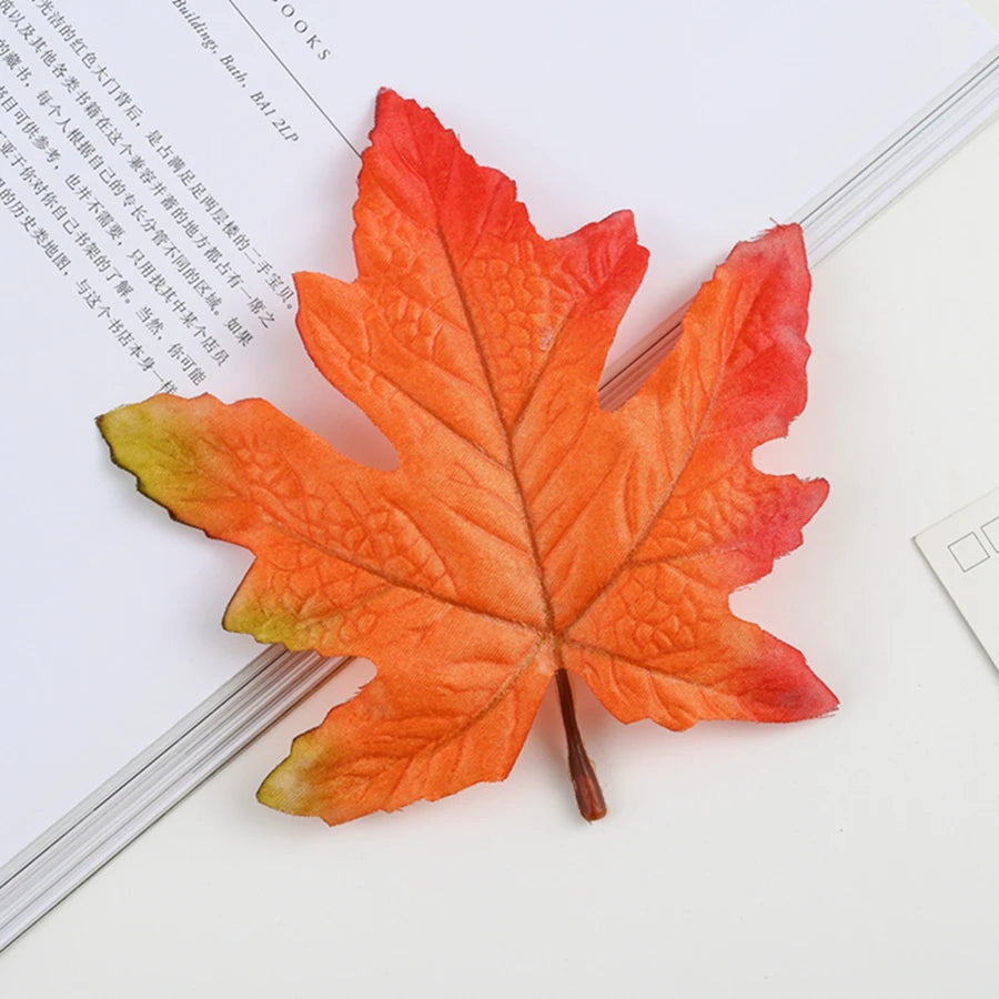 Artificial Silk Maple Leaves 20/40 Pcs | Fall Autumn Decor