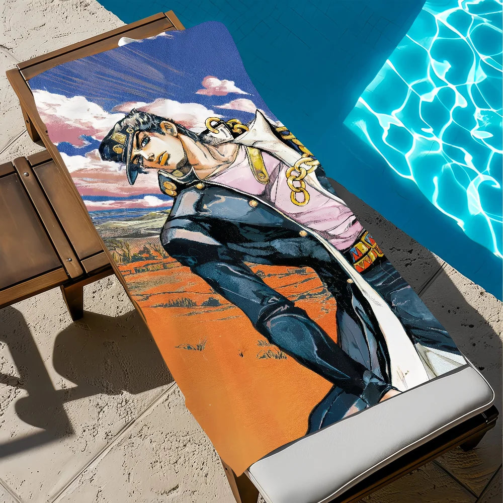 JoJo Anime Beach Towel | Quick Dry Soft Towel for Travel & Gym Anime Beach Towel Peaceful Pleasures Health and Wellness z3 STJ150x260CM