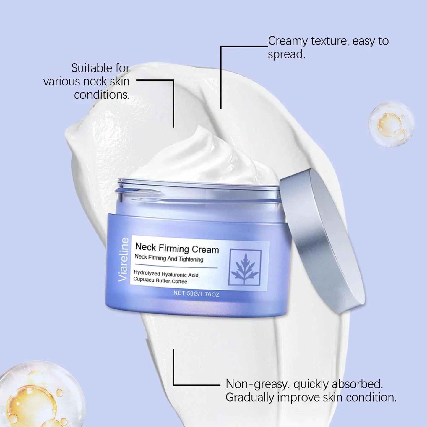 Viareline Firming Neck Cream – Lift, Smooth & Brighten Skin