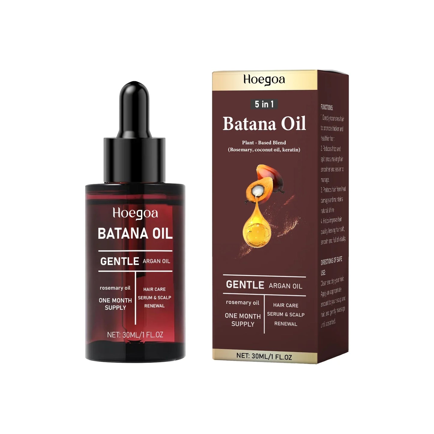 HOEGOA Batana Essential Oil – Nourishing Hair Treatment 30ml