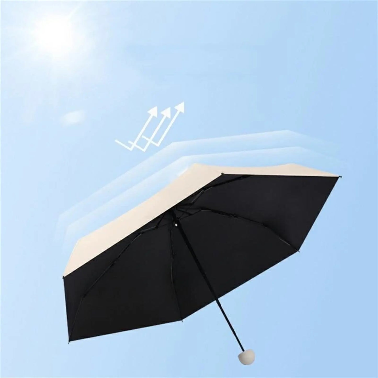 CLOUDIA Mini Capsule Umbrella – UV & Rain Protection