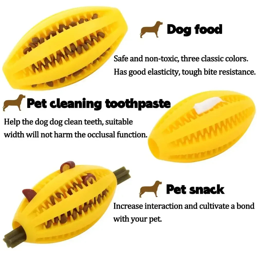 Pet Dog Toys Chew For Dogs Toy Teeth Cleaning Snack Ball Natural Rubber Super Hard Pets Products Accessories Supplies Home Peaceful Pleasures Health and Wellness