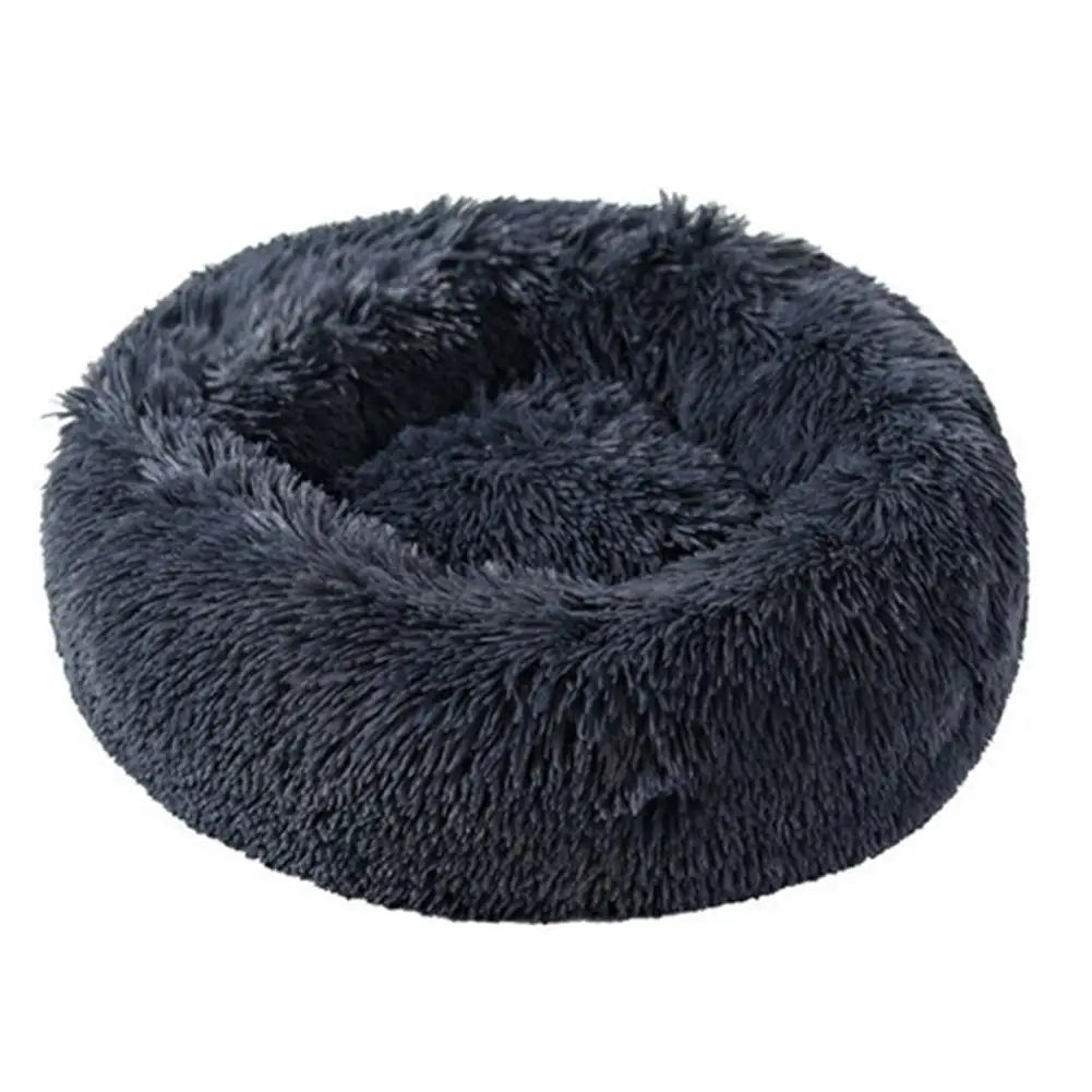 Donut Pet Bed | Plush Faux Fur Round Bed for Cats & Dogs