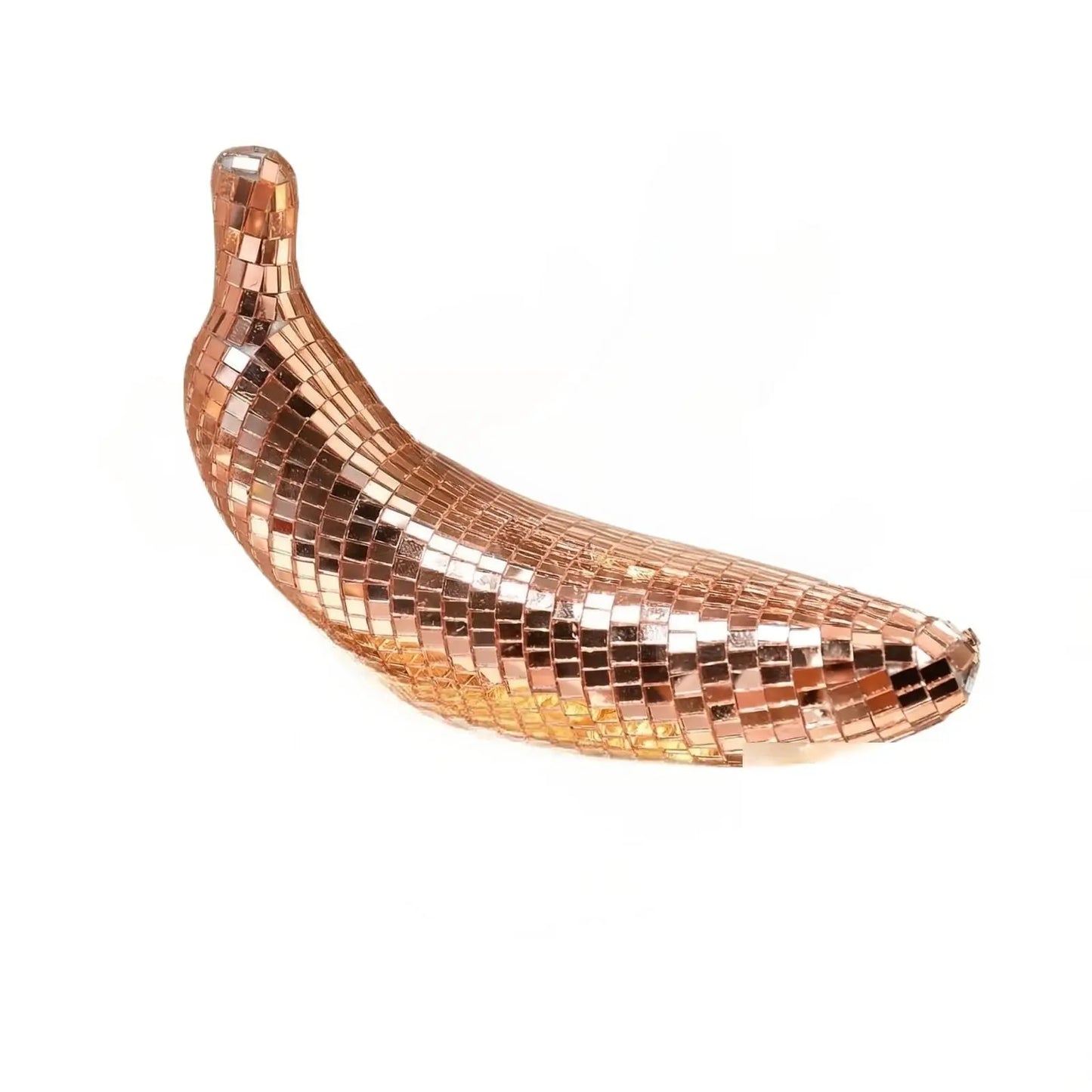 Mirror Disco Banana Figurine | Reflective Retro Desktop Ornament