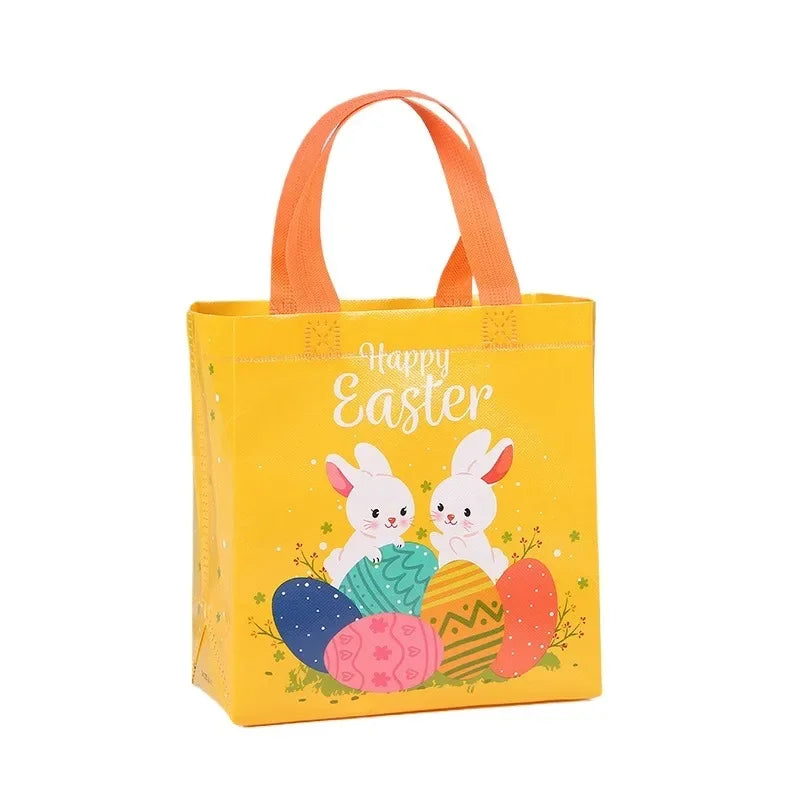 Easter Bunny Gift Bags with Handles – 50pc Non-Woven Bags