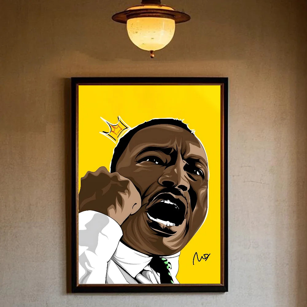 Martin Luther King Jr. HD Waterproof Wall Poster – PVC Decor Wall Art Poster Peaceful Pleasures Health and Wellness z8 40X50cmNoframe