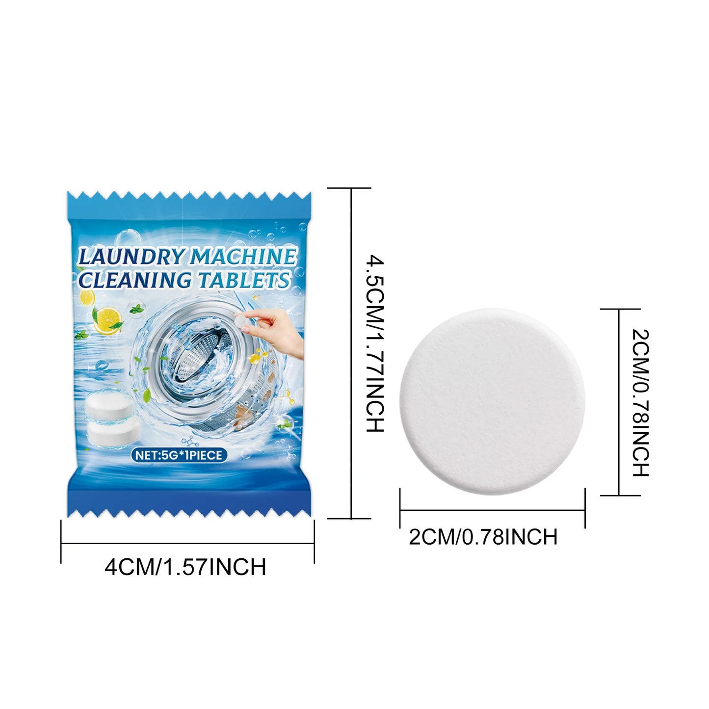 JAKEHOE Washing Machine Cleaning Tablets – Descale & Deodorize