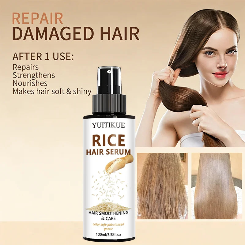 YUITIKUE Rice Water Hair Serum Spray – Nourish & Strengthen Hair Serum Spray Peaceful Pleasures Health and Wellness