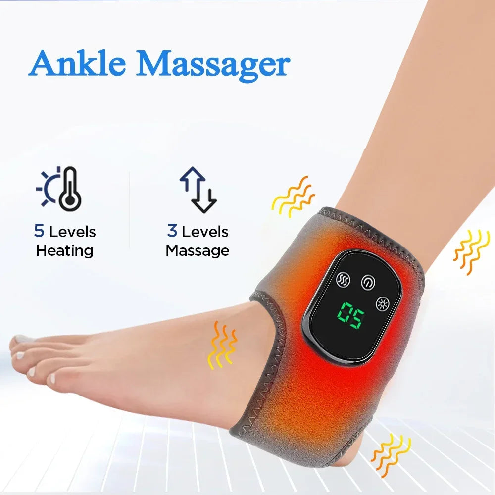 1/2PCS Foot Heat Massager Hot Compresses Vibration Massager Breathable Material USB Foot and Ankle Joint Hot Compress Protection Peaceful Pleasures Health and Wellness 1PCS Ankle Massager
