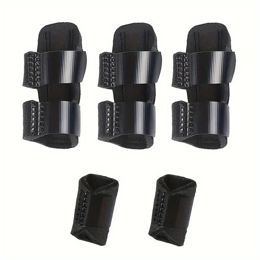 5-Piece Finger Splint Set – Thumb, Pinky & Finger Stabilizers Finger Splint Set Peaceful Pleasures Health and Wellness black