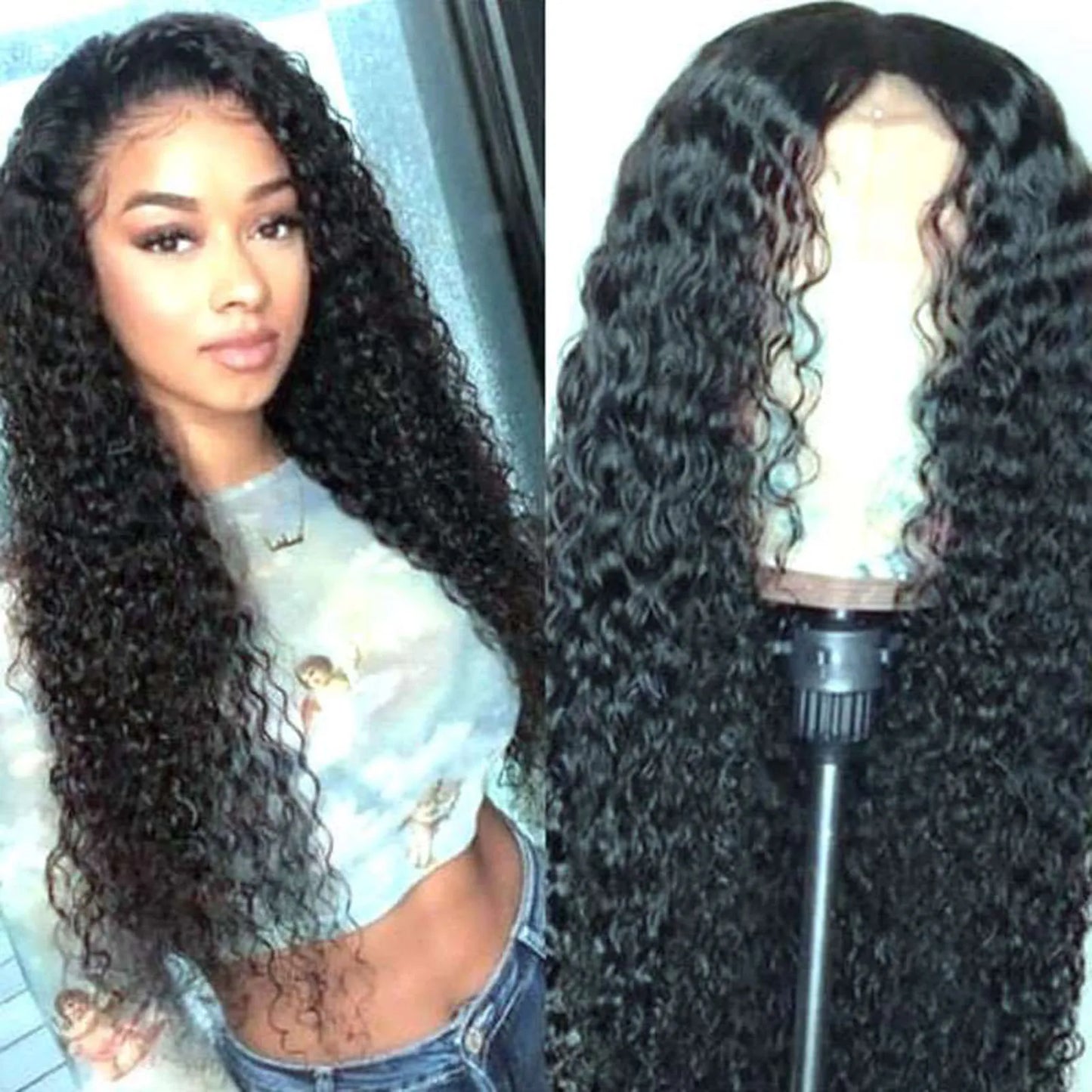 Long Hair Curly Wigs Heat Resistant Fiber Cosplay Costume Party Wigs for Girls Daily Use Hair Styling Synthetic Peaceful Pleasures Health and Wellness