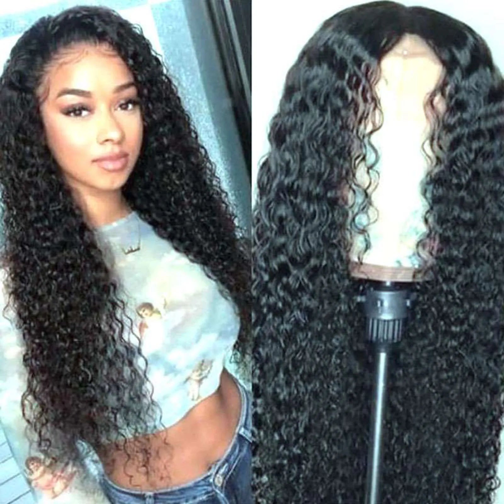 Long Hair Curly Wigs Heat Resistant Fiber Cosplay Costume Party Wigs for Girls Daily Use Hair Styling Synthetic Peaceful Pleasures Health and Wellness
