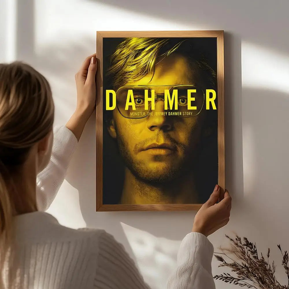 Dahmer Movie Poster – HD Self-Adhesive Waterproof Wall Art Movie Wall Poster Peaceful Pleasures Health and Wellness White4 50X70cmNoframe