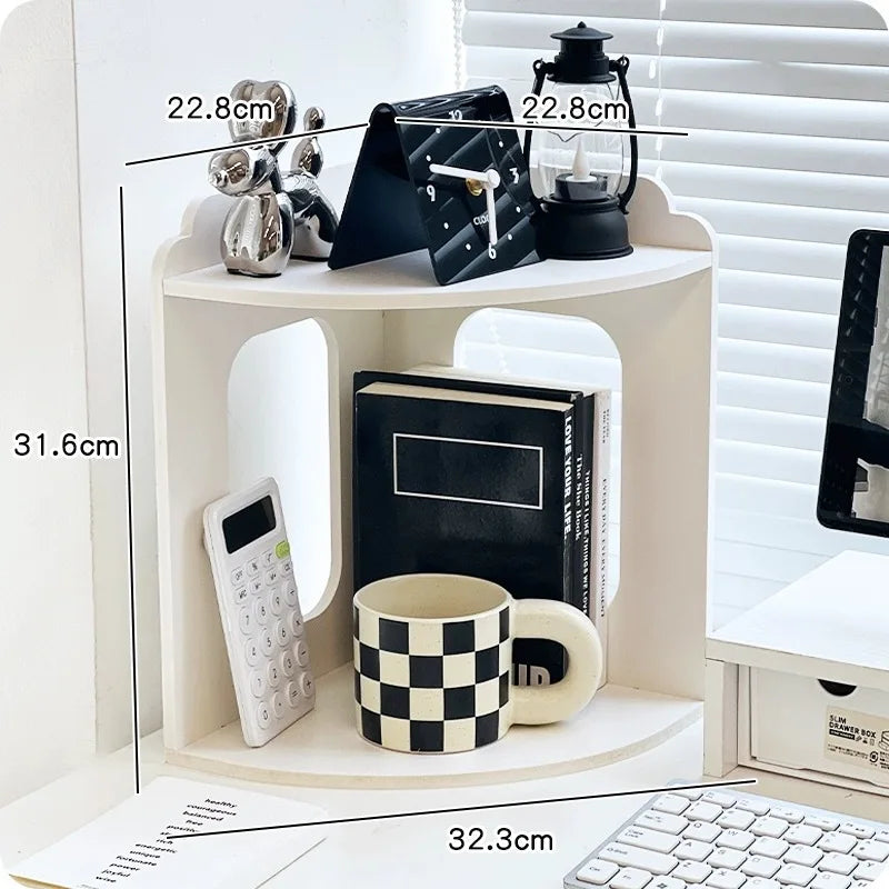 Corner Wall Shelf Storage Cabinet – 2 & 3 Tier Desk Organizer