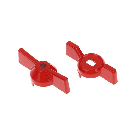 2-Pack Red Butterfly Ball Valve Handles – Aluminum, 105°C Rated Valve Handle Peaceful Pleasures Health and Wellness