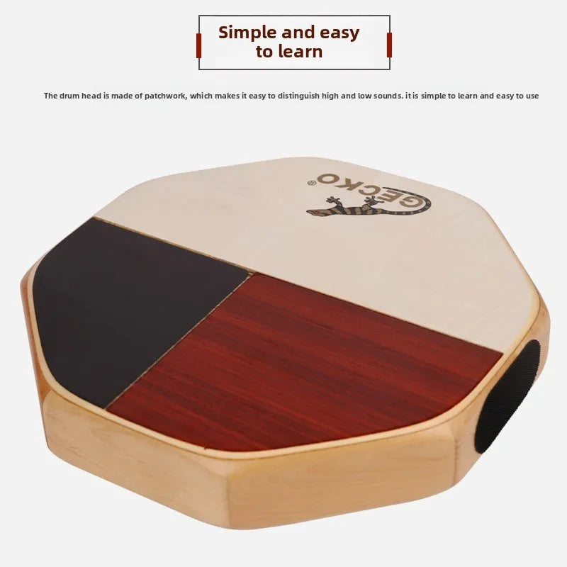 Gecko Box Drum Portable Three-color Tambourine Bango String