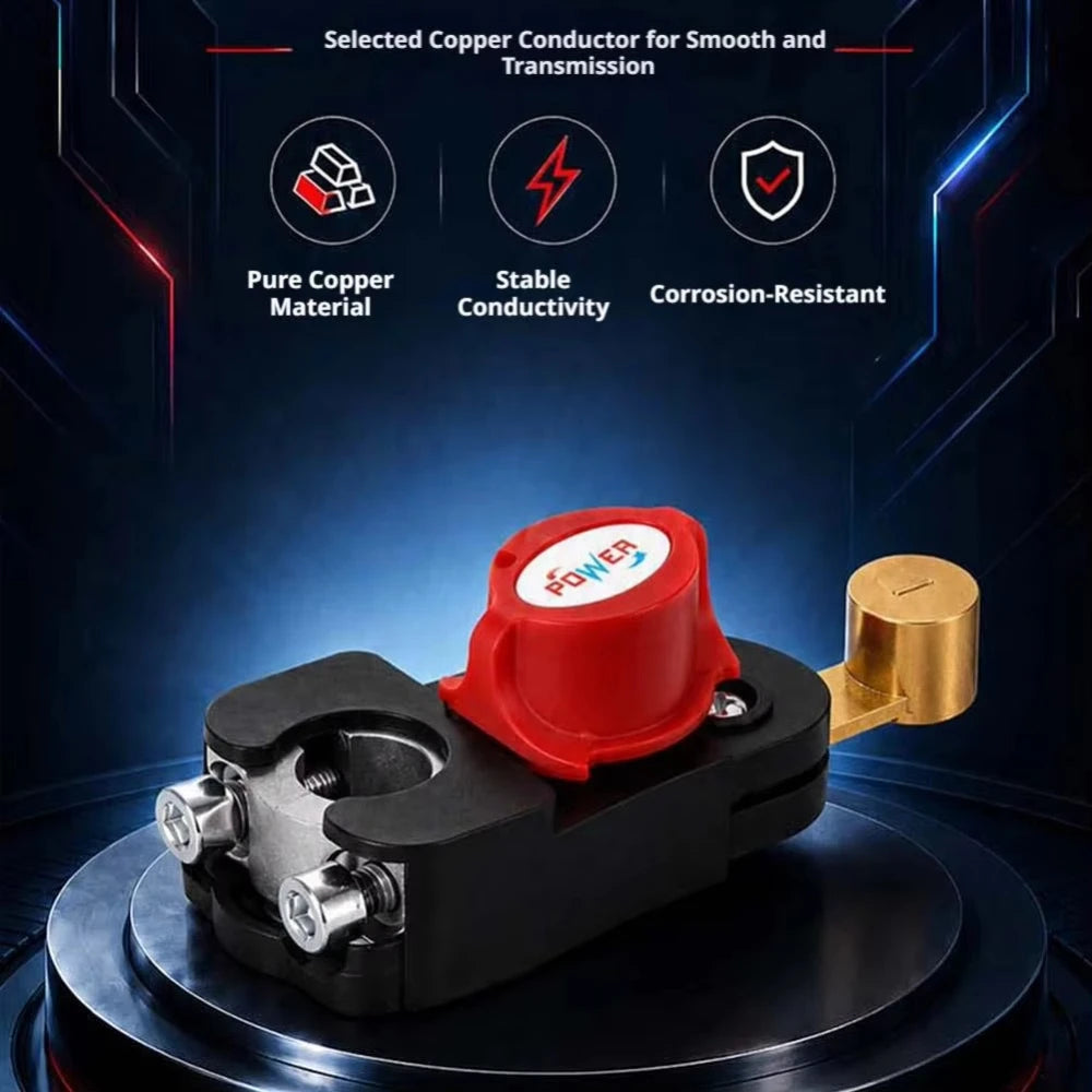 Universal Car Battery Disconnect Switch Manual Circuit Breaker Anti-Power Off Leakage Protector Auto Parts 12V-24V Systems Peaceful Pleasures Health and Wellness