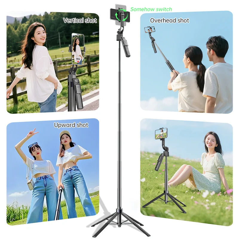 AI Smart Tracking Selfie Stick Tripod | 360° 4-Axis Stabilizer Peaceful Pleasures Health and Wellness