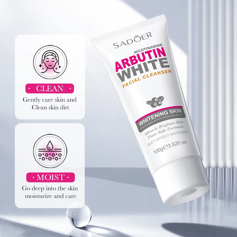 SADOER Niacinamide Arbutin Facial Cleanser | Oil Control Foam