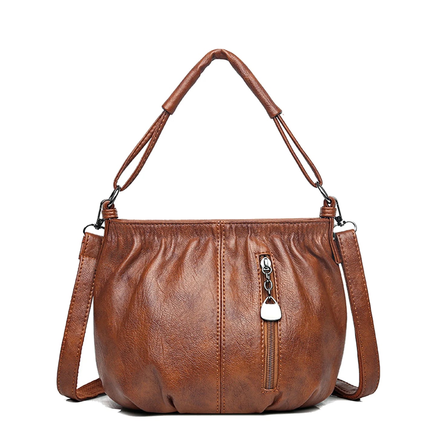Women's Simple Shoulder Handbags Versatile Crossbody Bag with Portable Top Handle for Casual and Work Use Peaceful Pleasures Health and Wellness Light Brown