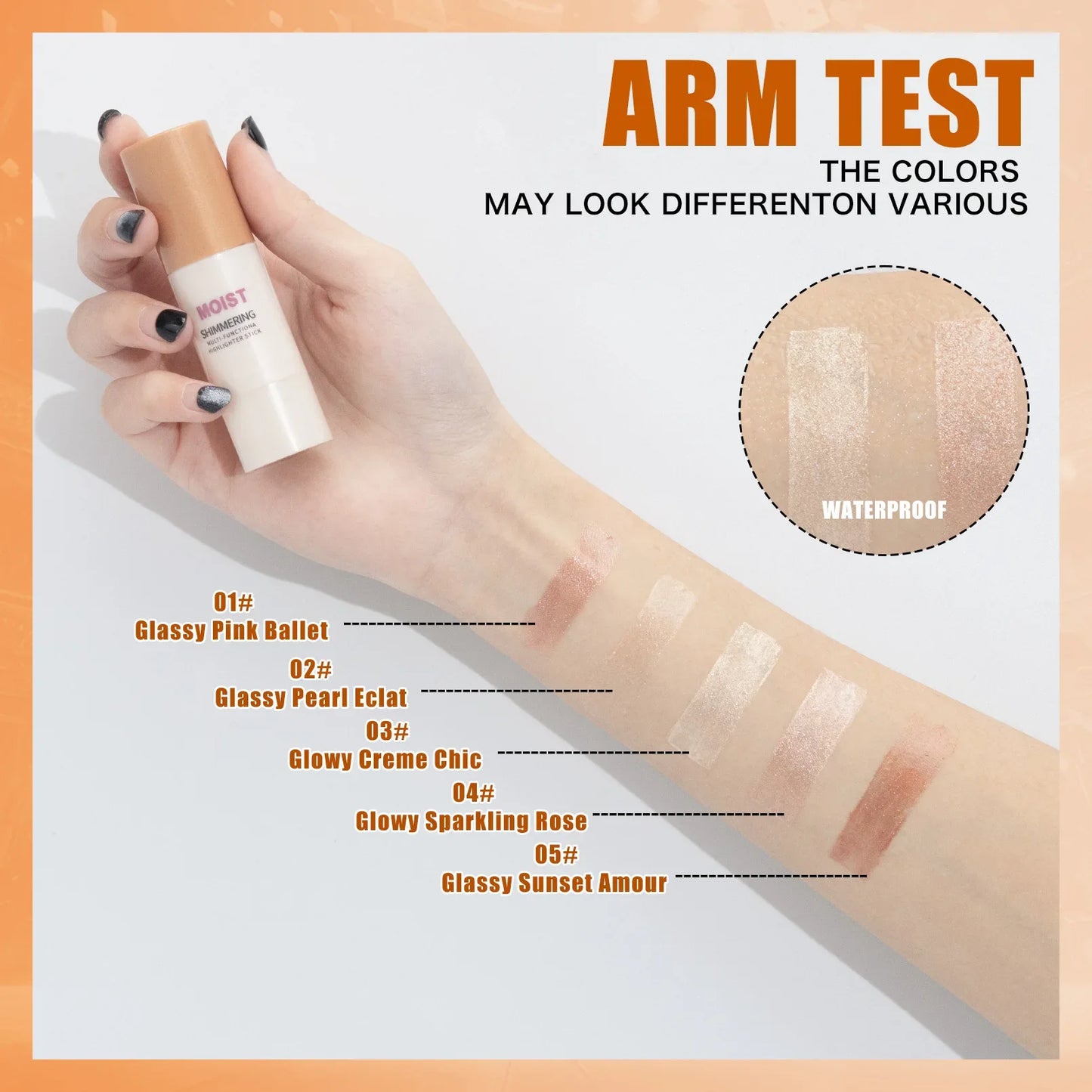 HelloKiss Highlighter Stick – Glassy Pink Ballet Face & Body
