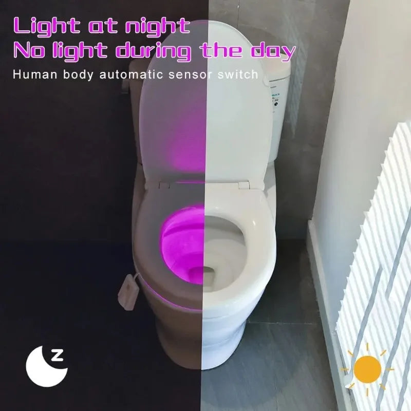 Motion Sensor Toilet Night Light | RGB LED Rechargeable