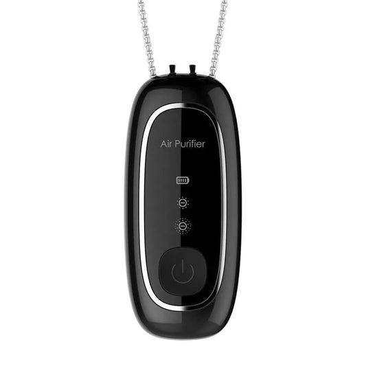 Dropshipping Neck Worn Air Purifier Stylish Portable Air Purification Necklace Miniature Breathing Filter Peaceful Pleasures Health and Wellness black