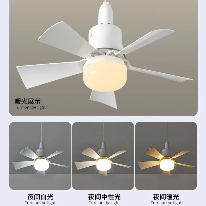 URGGU 30W LED Ceiling Fan E27 Remote Control Dimmable 3-Mode