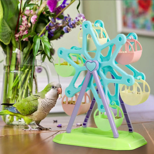 Parrot Foraging Wheel Toy – Spinning Treat Feeder for Birds Bird Foraging Toy Oasis Select