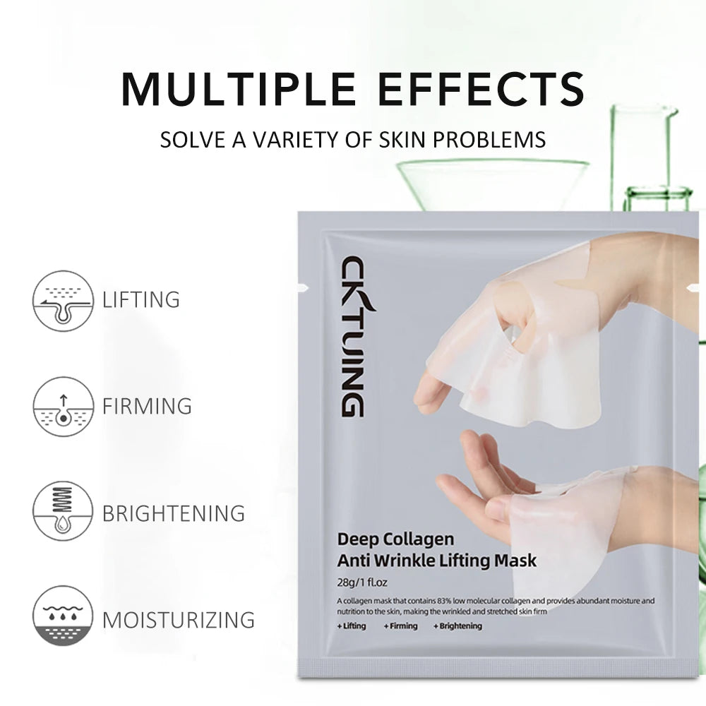 24/12Pcs Collagen Deep Mask Hydrating Face Mask Anti Wrinkle Lifting Mask Brighten Skin Tone Moisture & Smooth Skin Care Product Peaceful Pleasures Health and Wellness