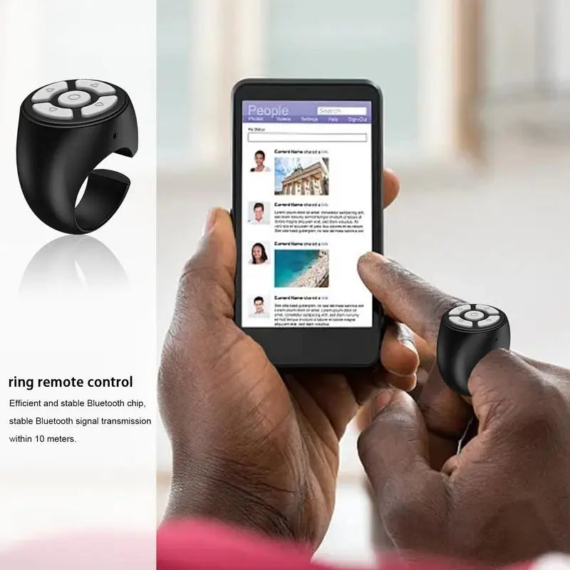 Bluetooth Ring Finger Remote Control for Phone & Video