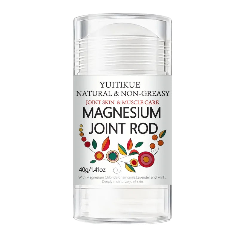 YUITlKUE Magnesium Joint Rod Natural Non-Greasy Joint skin & Muscle Care Balm with chamomileLavender Moisturizing 40g Peaceful Pleasures Health and Wellness 1pc
