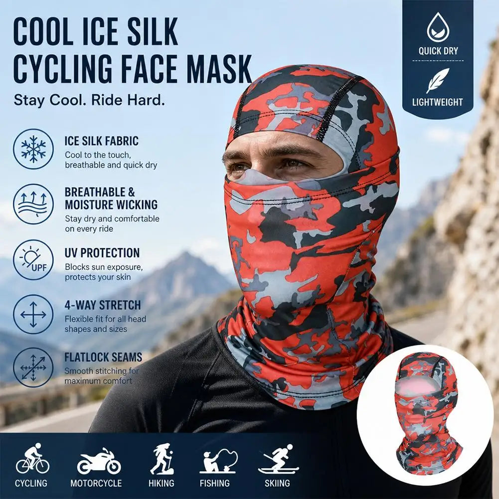 Full Face Mask for Men Women Camouflage Motorcycle Balaclava Quick Dry Cycling Headwear Fishing Skiing Sun Hood Hat 10 Colors Peaceful Pleasures Health and Wellness