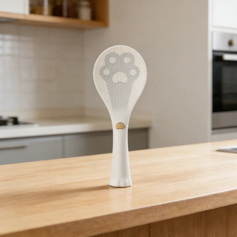 Vertical Silicone Rice Spoon Food Grade Safe Non Stick Rice Scoop Electric Cooker Heat Resistant Soft Comfortable Grip Durable Peaceful Pleasures Health and Wellness