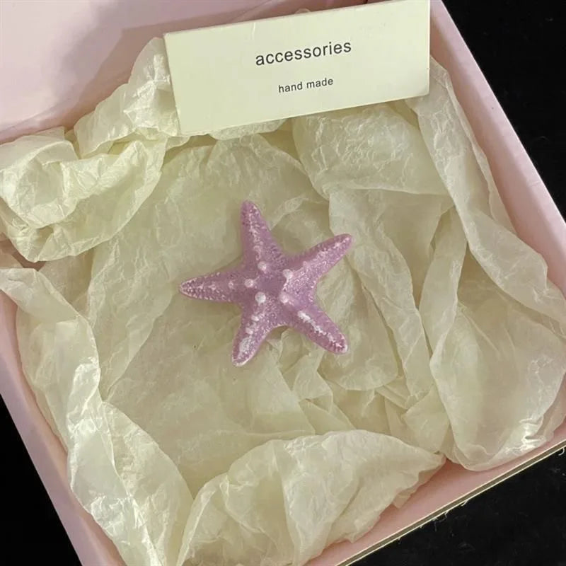 Resin Starfish Hair Clip | Duckbill Beach Barrette for Women