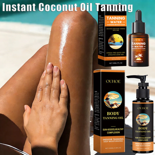 Aloe Vera Tanning Serum & Bronzing Oil | Face & Body Glow Tanning Bronzing Serum Peaceful Pleasures Health and Wellness
